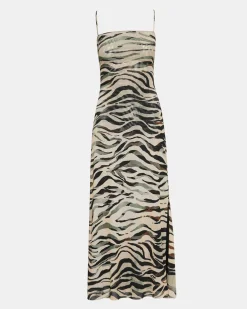 Adella Dress Caramel Zebra