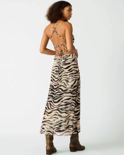 Adella Dress Caramel Zebra