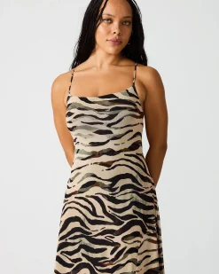 Adella Dress Caramel Zebra