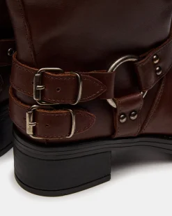 Astor Brown Leather Wide Calf