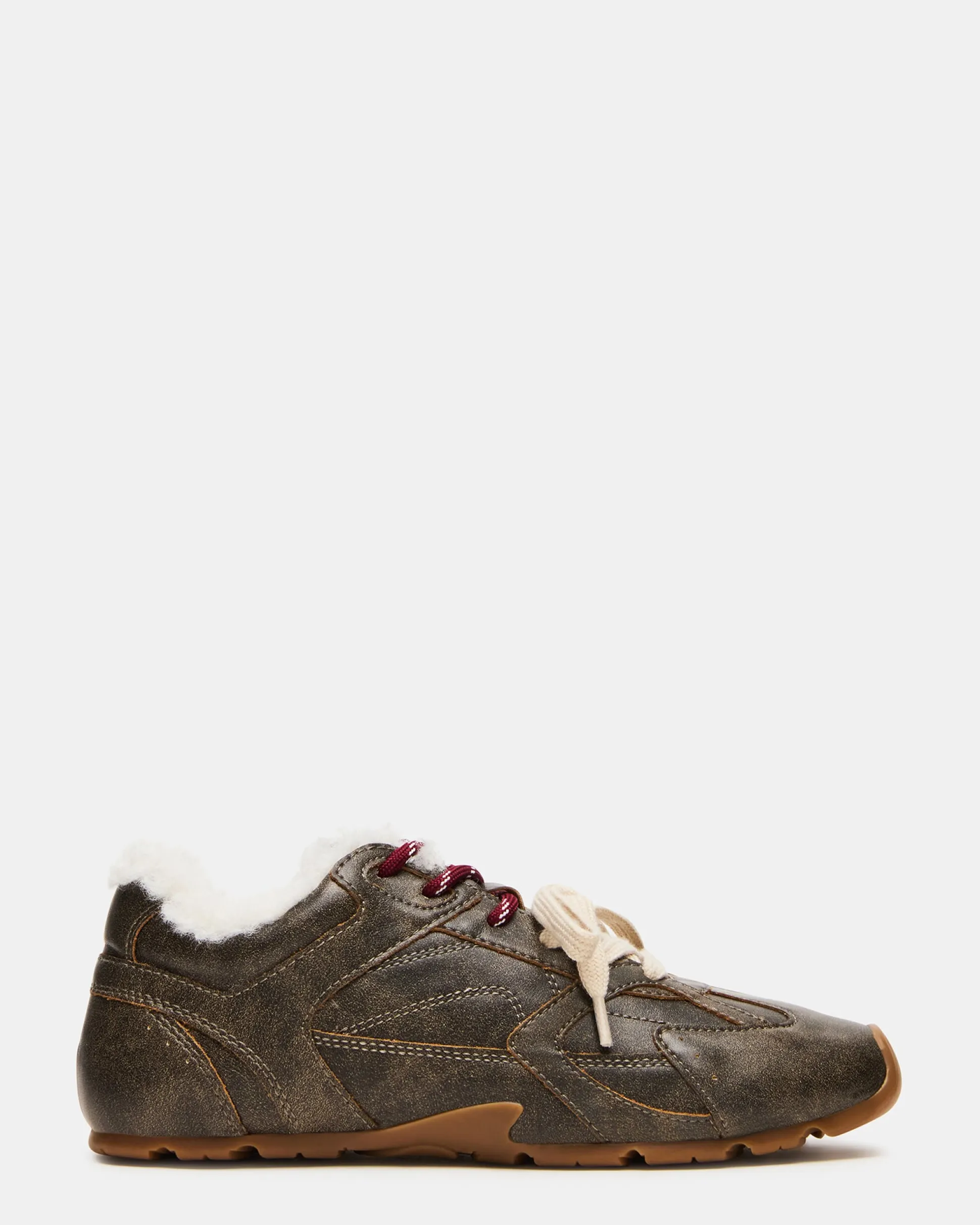 Aziel Faux Fur Brown Distressed