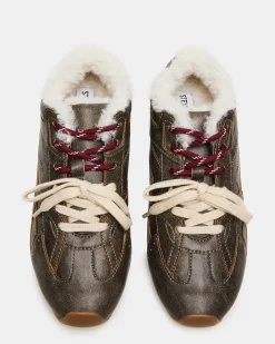 Aziel Faux Fur Brown Distressed