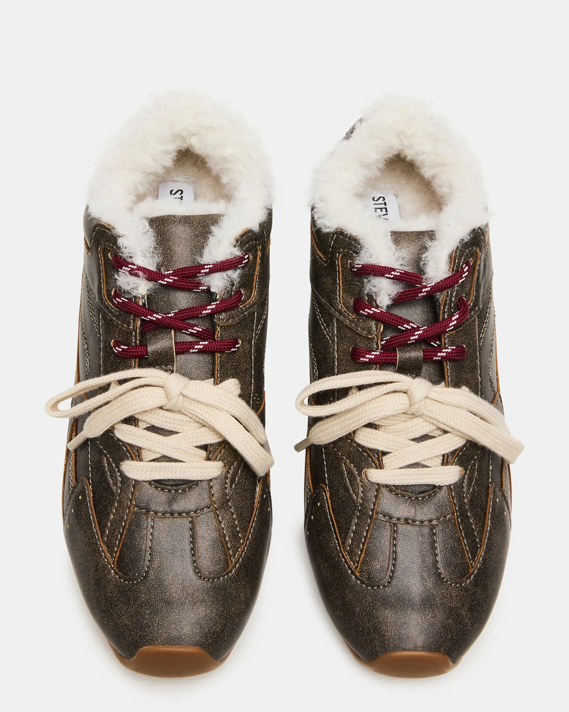 Aziel Faux Fur Brown Distressed