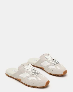 Aziel Mule White Suede