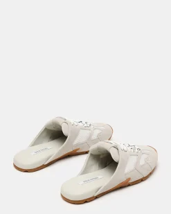 Aziel Mule White Suede
