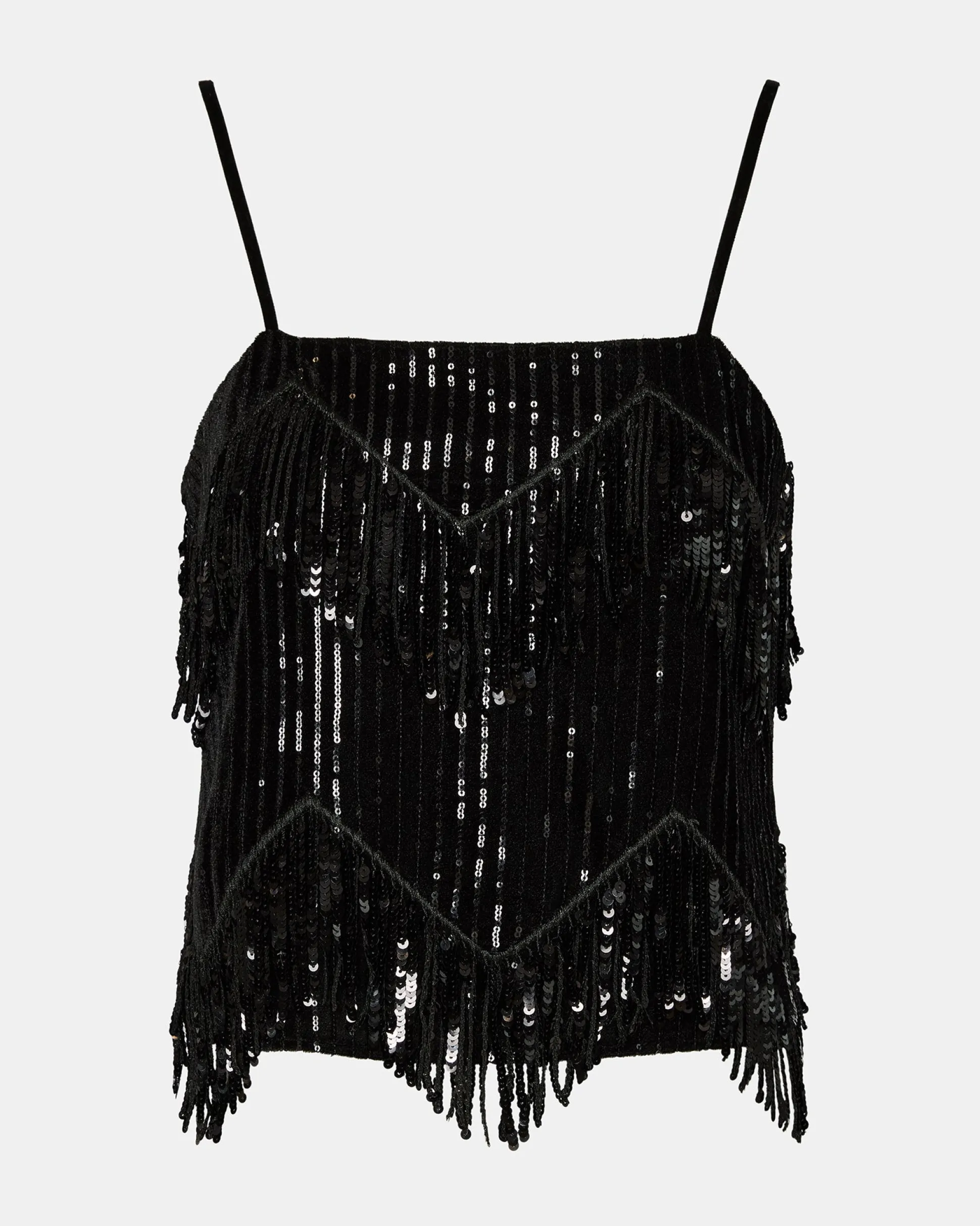 Blakelyn Sequin Top Black