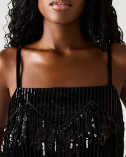 Blakelyn Sequin Top Black