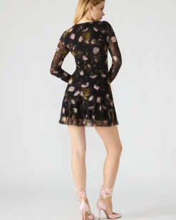 Bliss Dress Black Ditsy Floral