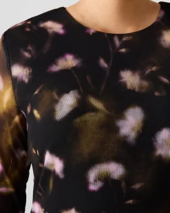 Bliss Dress Black Ditsy Floral