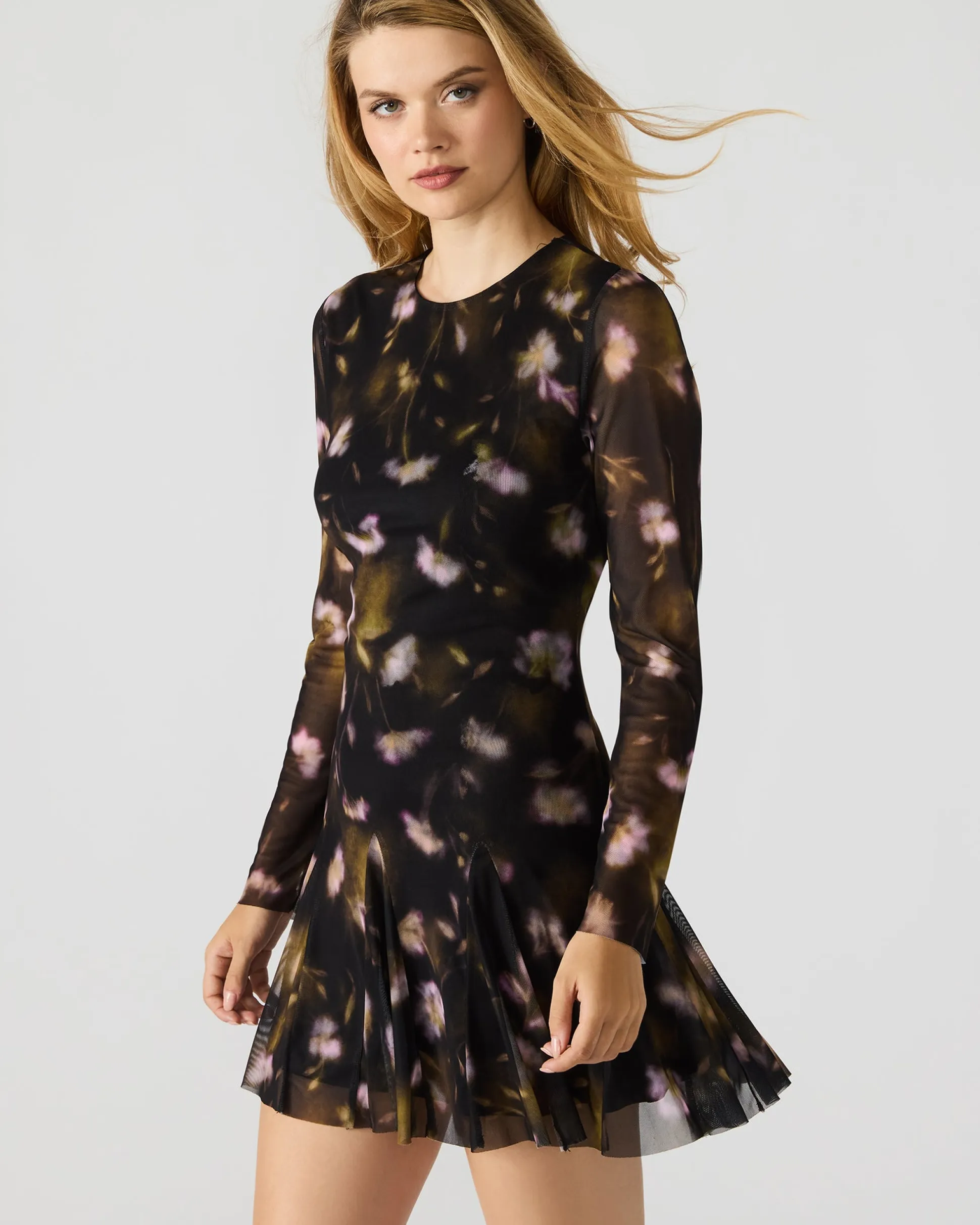 Bliss Dress Black Ditsy Floral