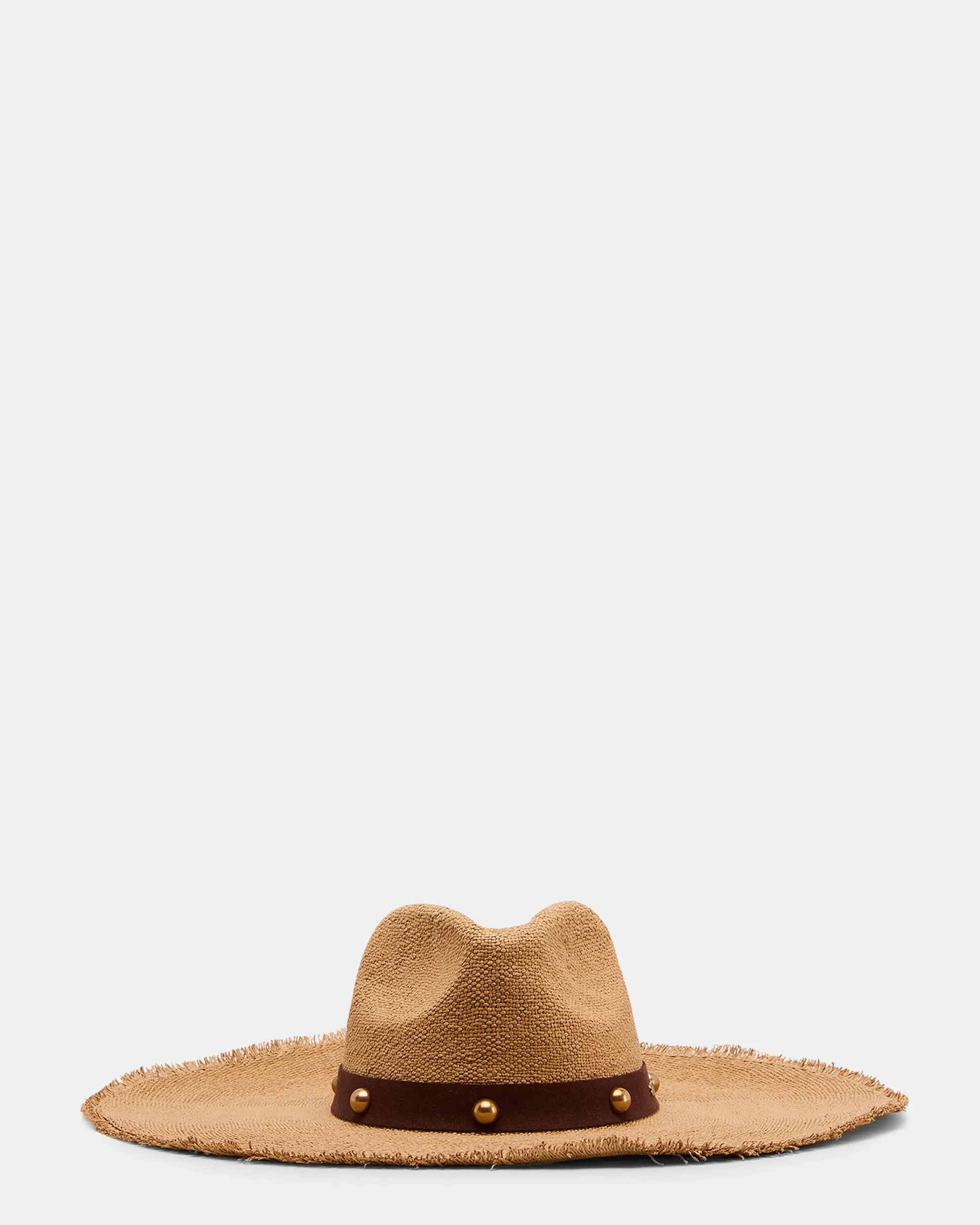 Boho Glam Studs Straw Hat Tan