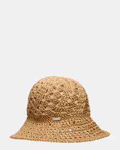 Boho Straw Bucket Tan