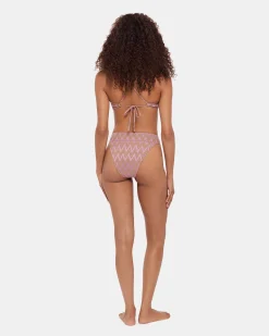 Chevron Shine Bikini Bottom Purple