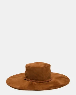 Chloe Faux Suede Floppy Fedora Tiramisu