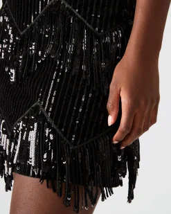 Cindi Sequin Skirt Black