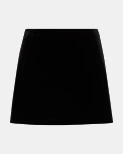 Cindi Velvet Skort Black