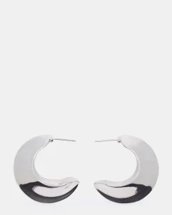 Crescent Earrings Silver
