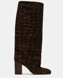 Delia Dark Brown Suede