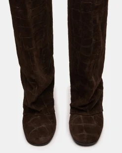 Delia Dark Brown Suede