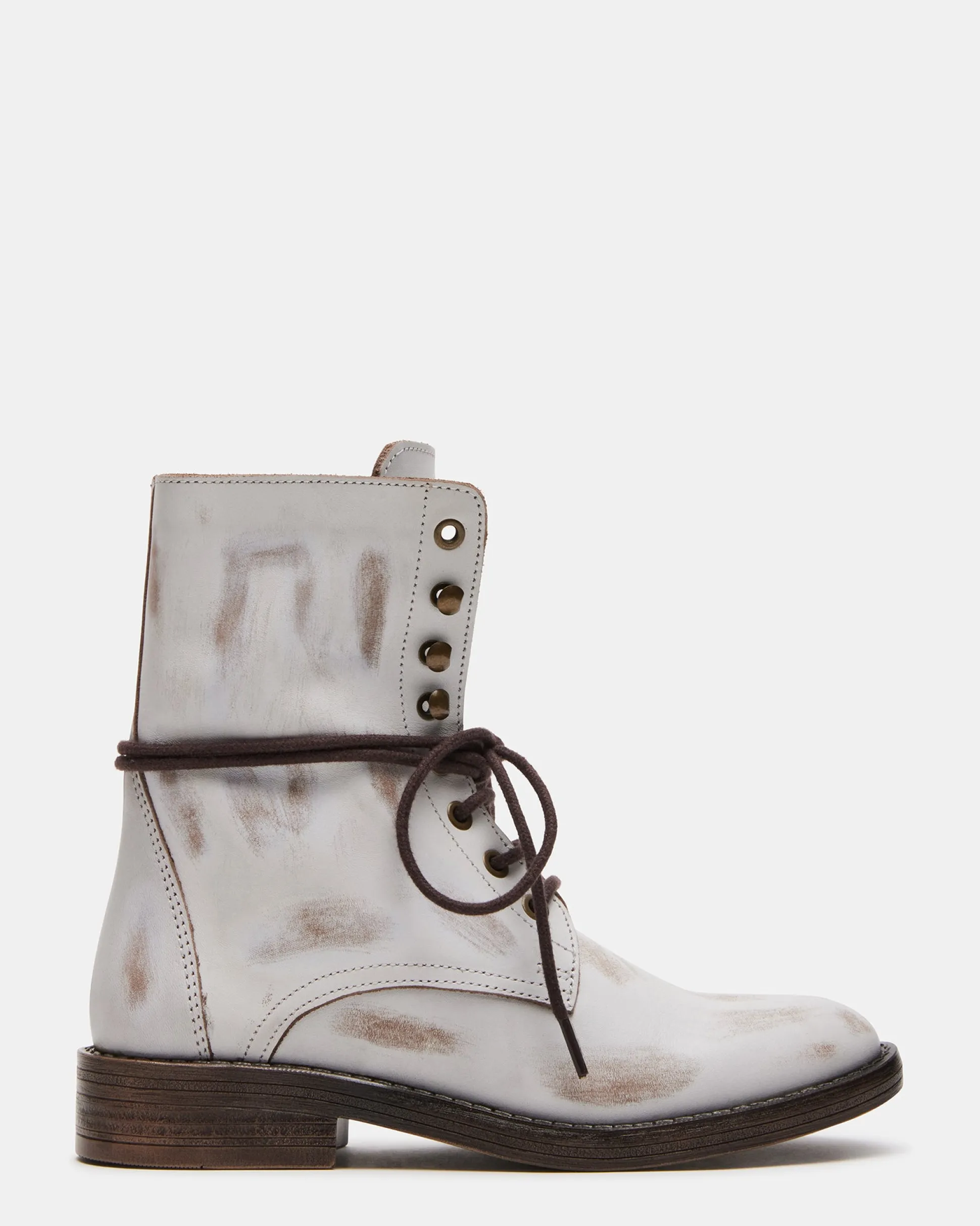 Devie White Leather