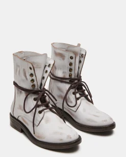 Devie White Leather
