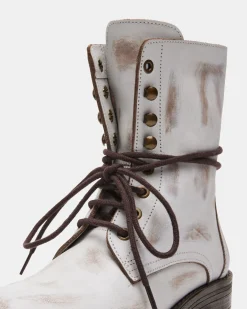 Devie White Leather