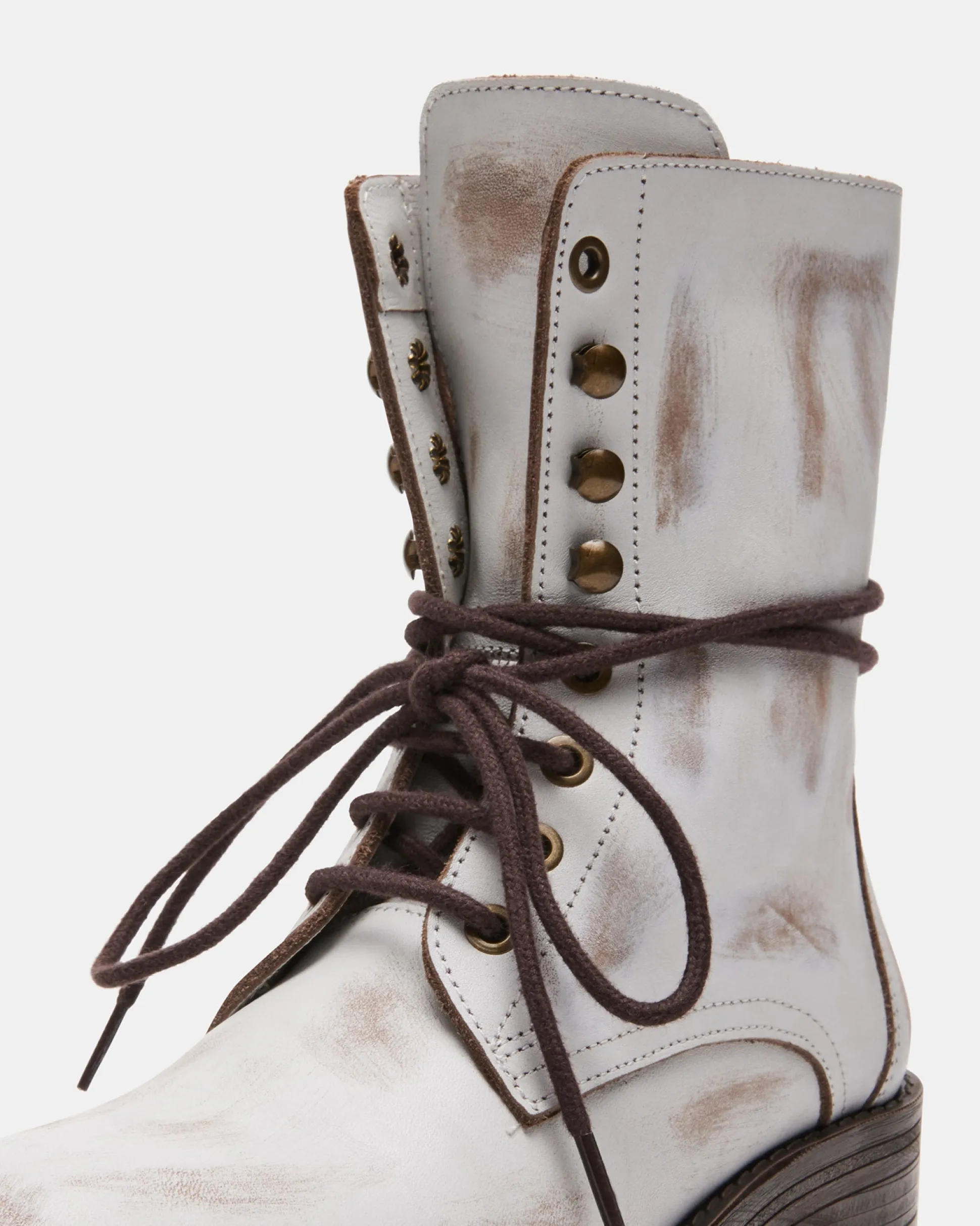 Devie White Leather