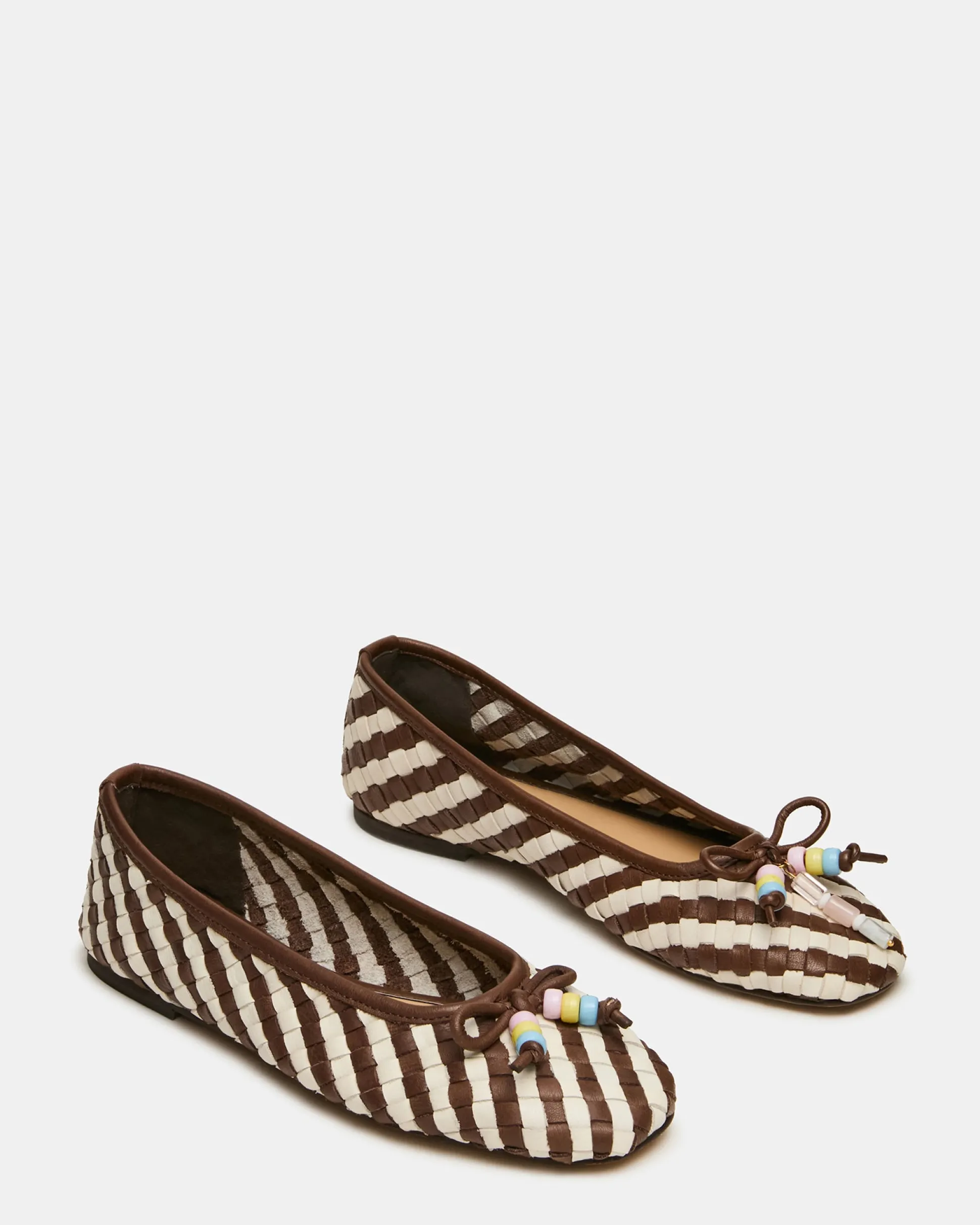 Divy White/brown Leather
