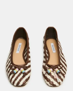 Divy White/brown Leather
