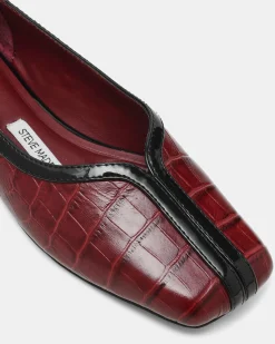 Dorelia Burgundy Crocodile Leather