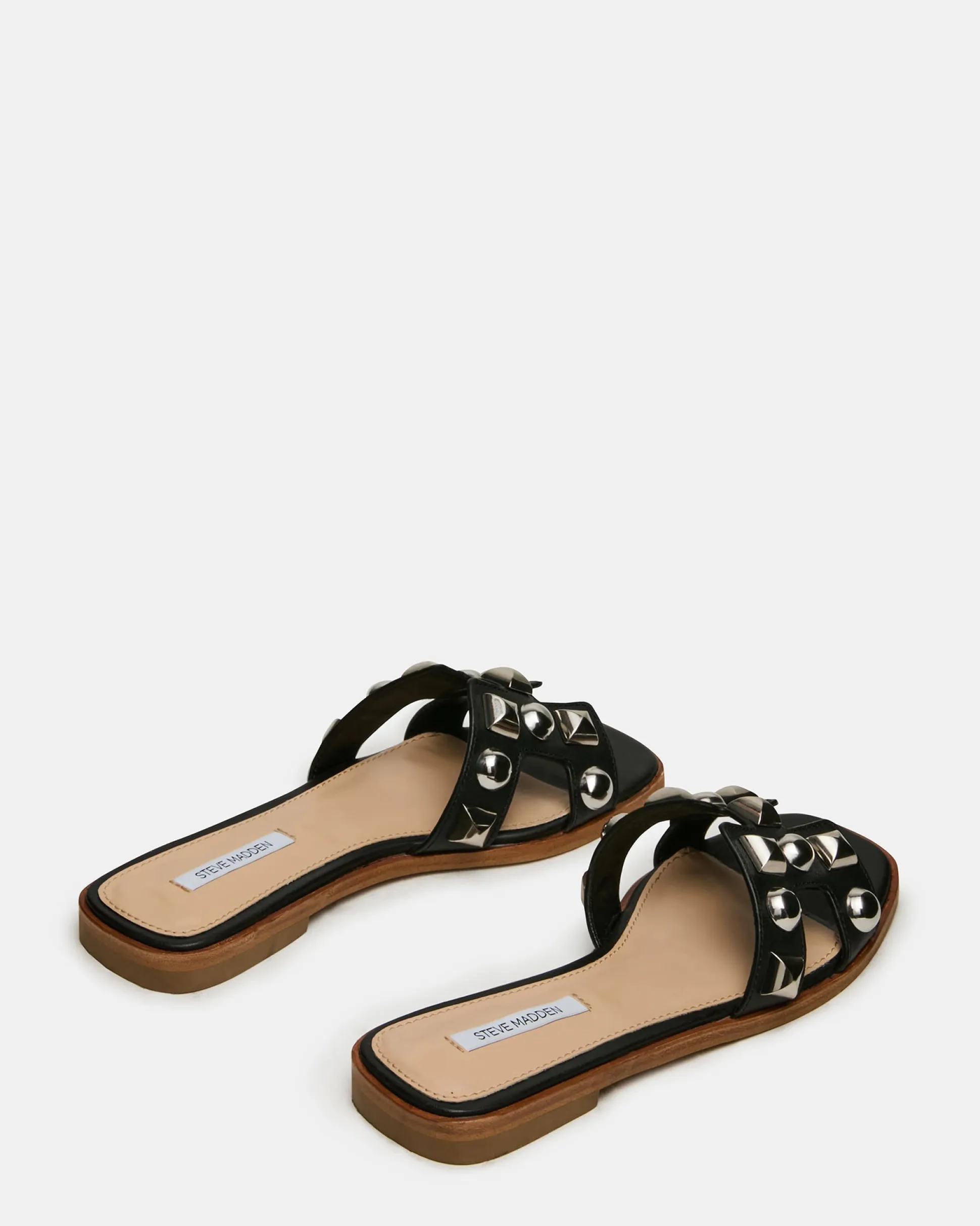 Hadyn Studs Black Leather