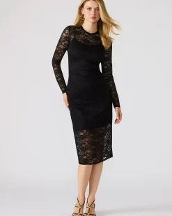 Hailee Lace Dress Black