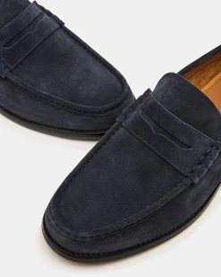 Huckle Navy Suede