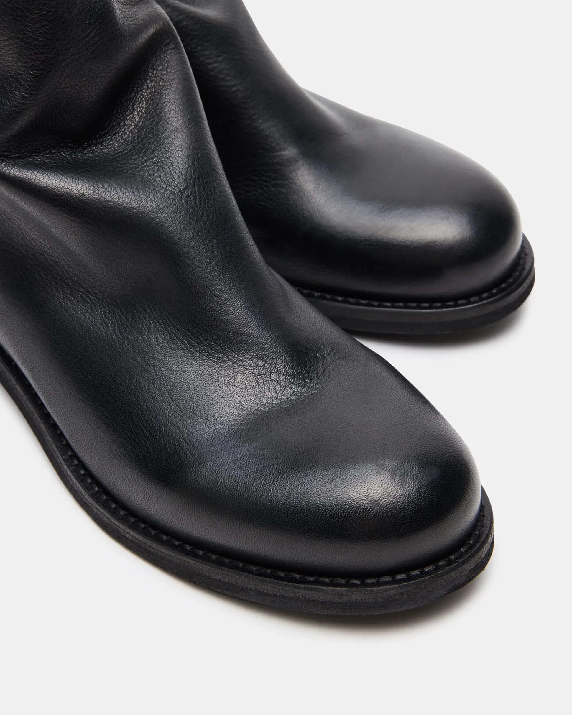 Hughie Black Leather