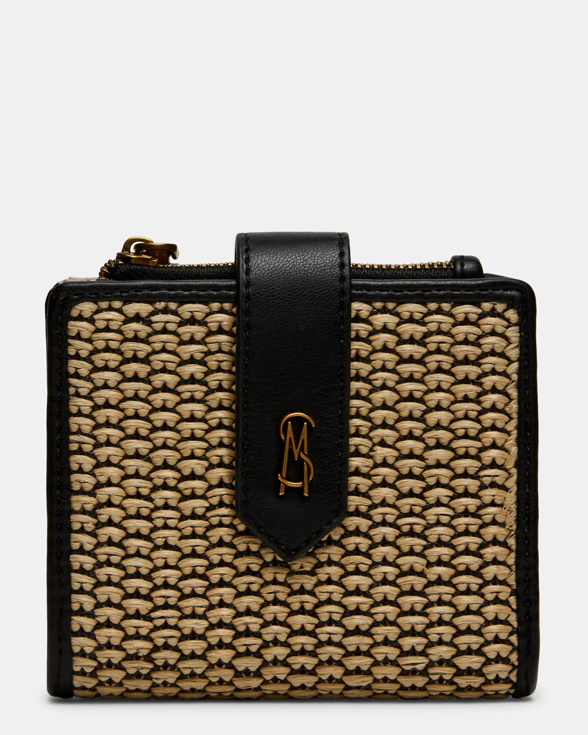 Jem Straw Wallet Black/natural