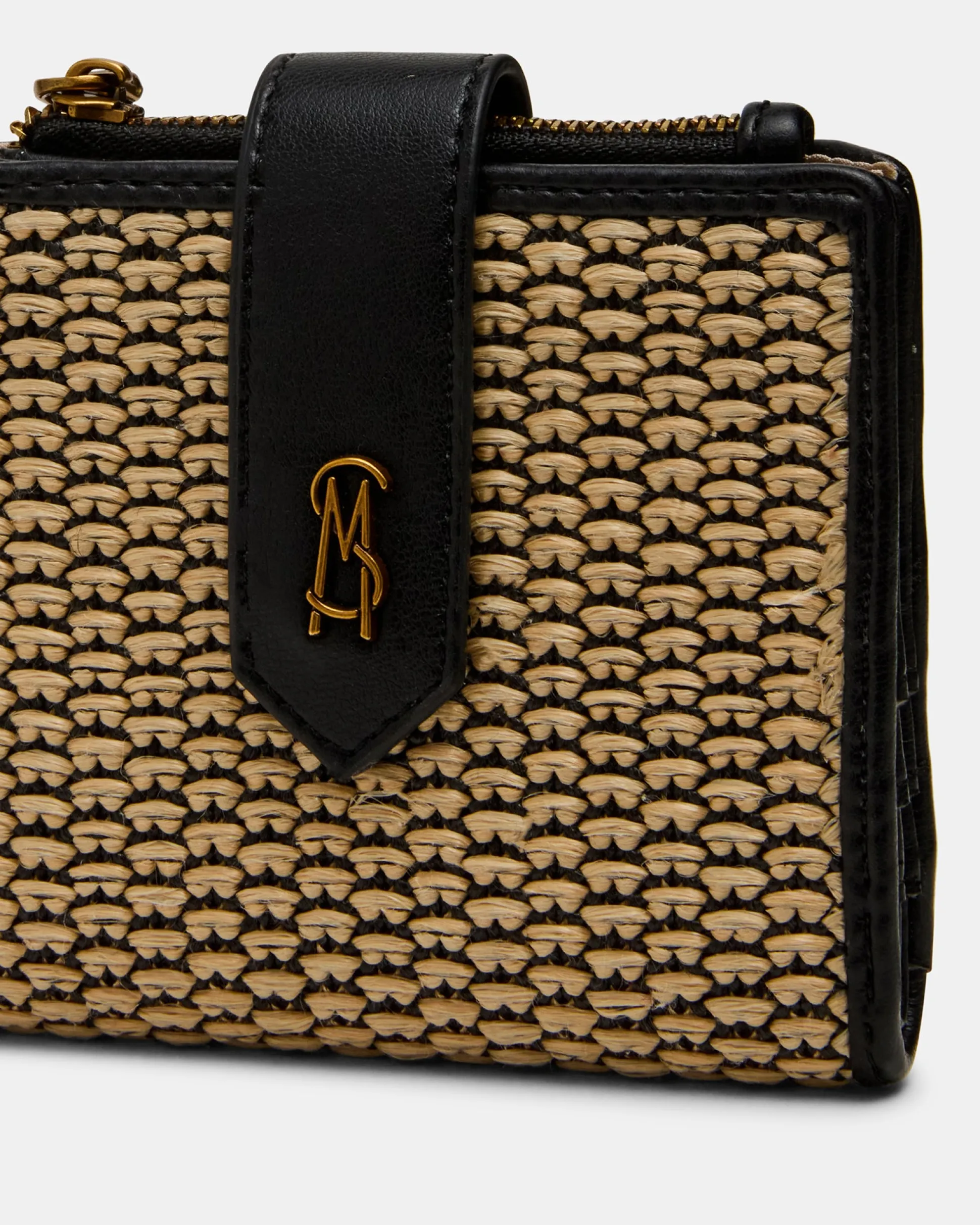 Jem Straw Wallet Black/natural