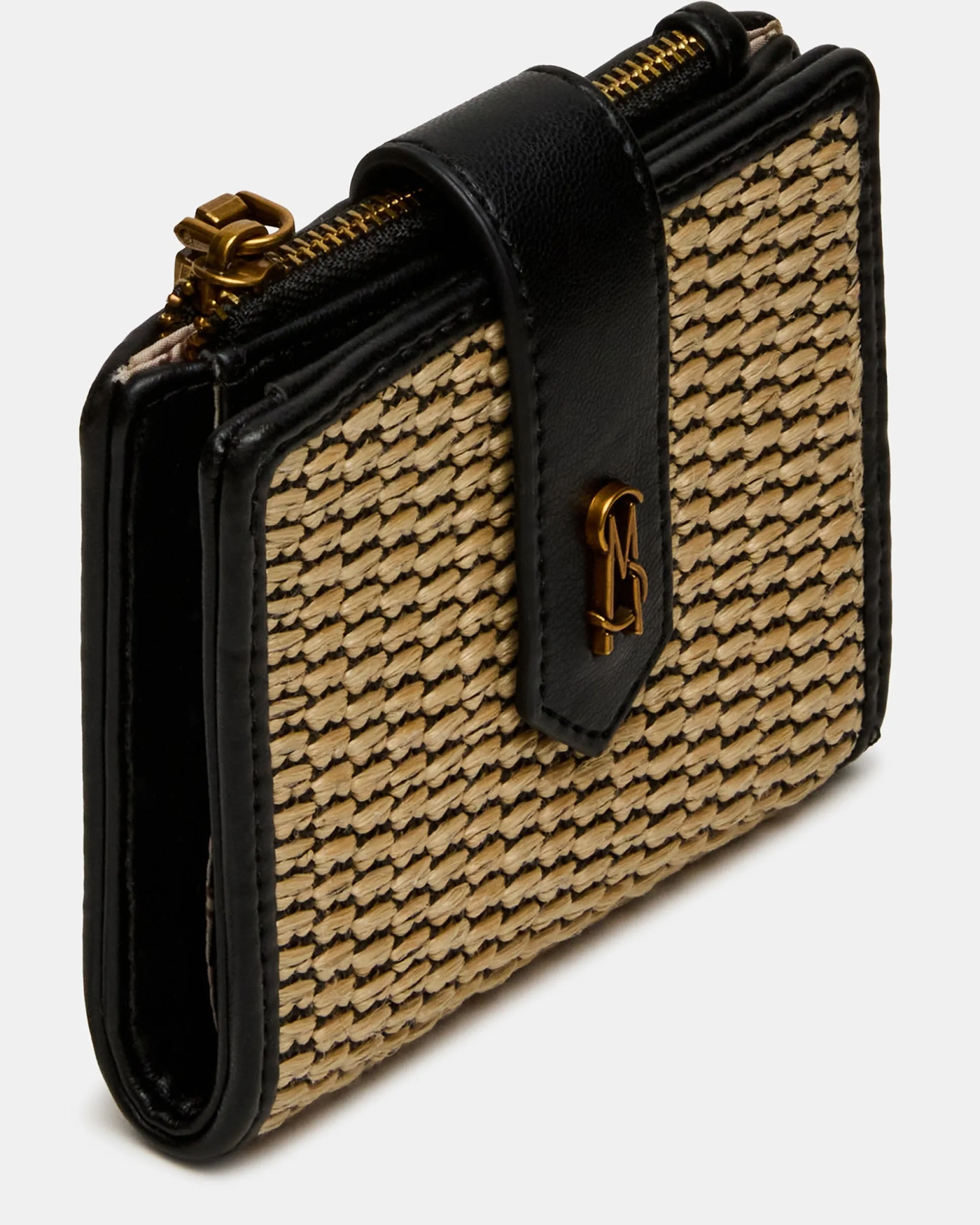 Jem Straw Wallet Black/natural