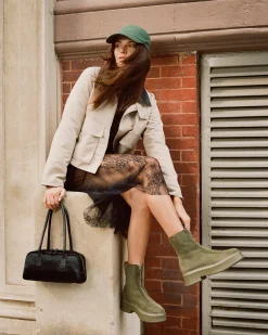 Jones Olive Suede