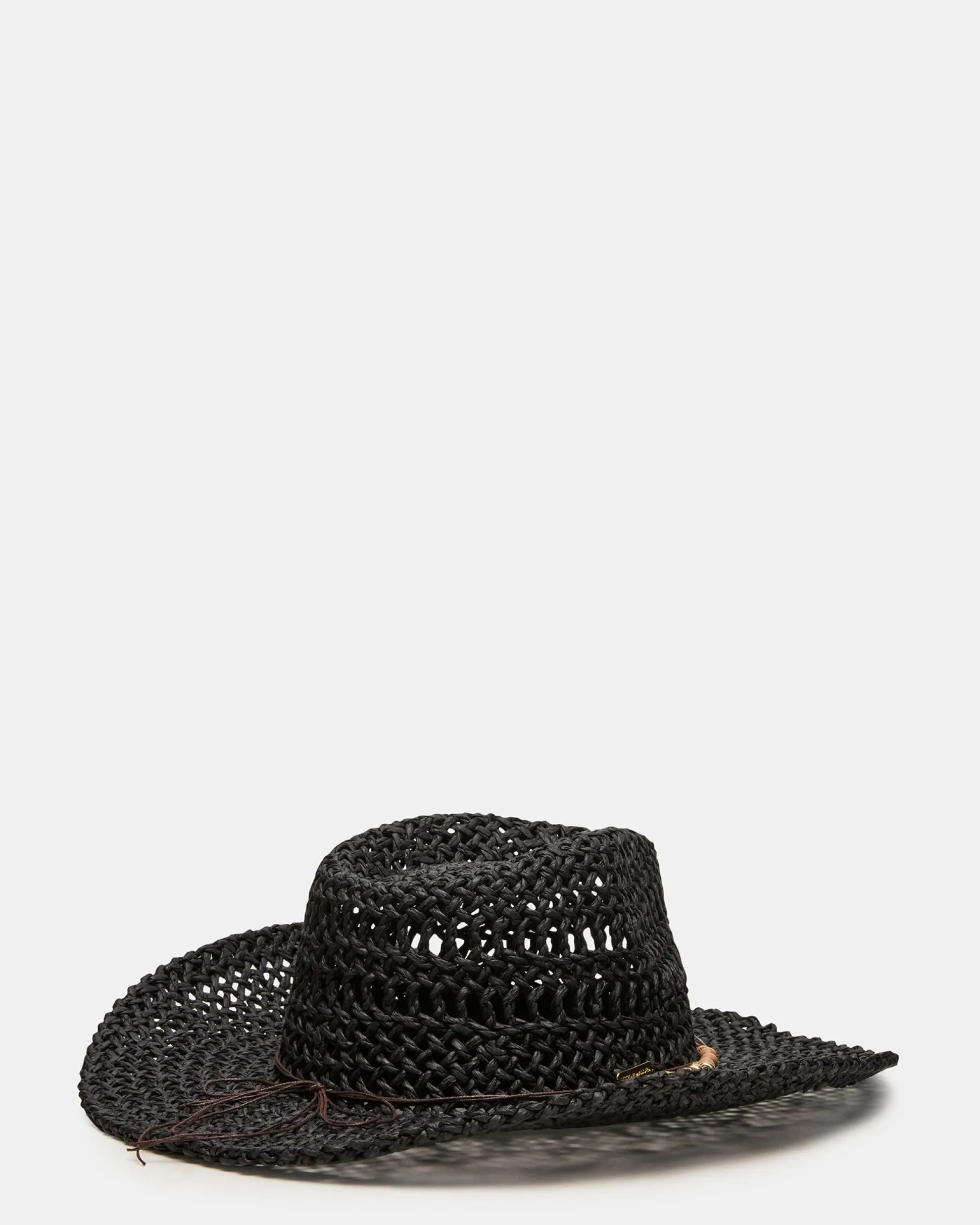 Lei Beaded Trim Western Hat Black
