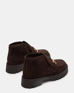 Leon Chocolate Brown Suede