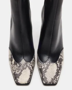 Lyle Black Leather With Snake