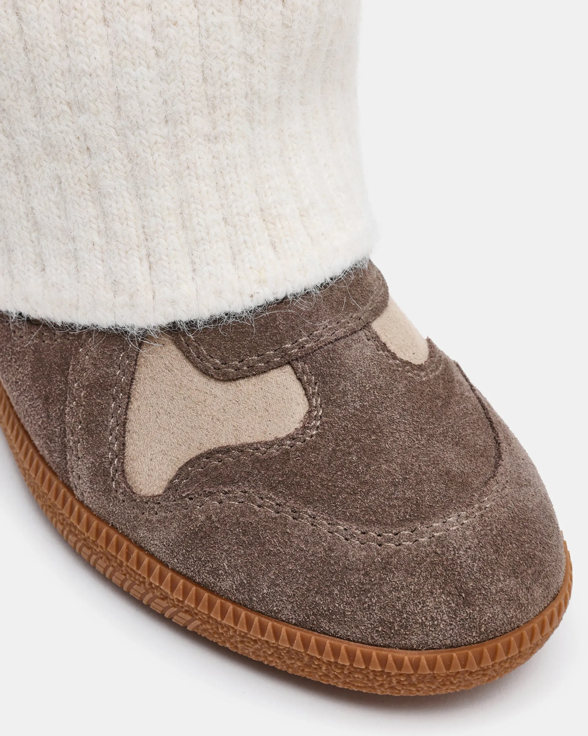 Mavis Knit Taupe Suede