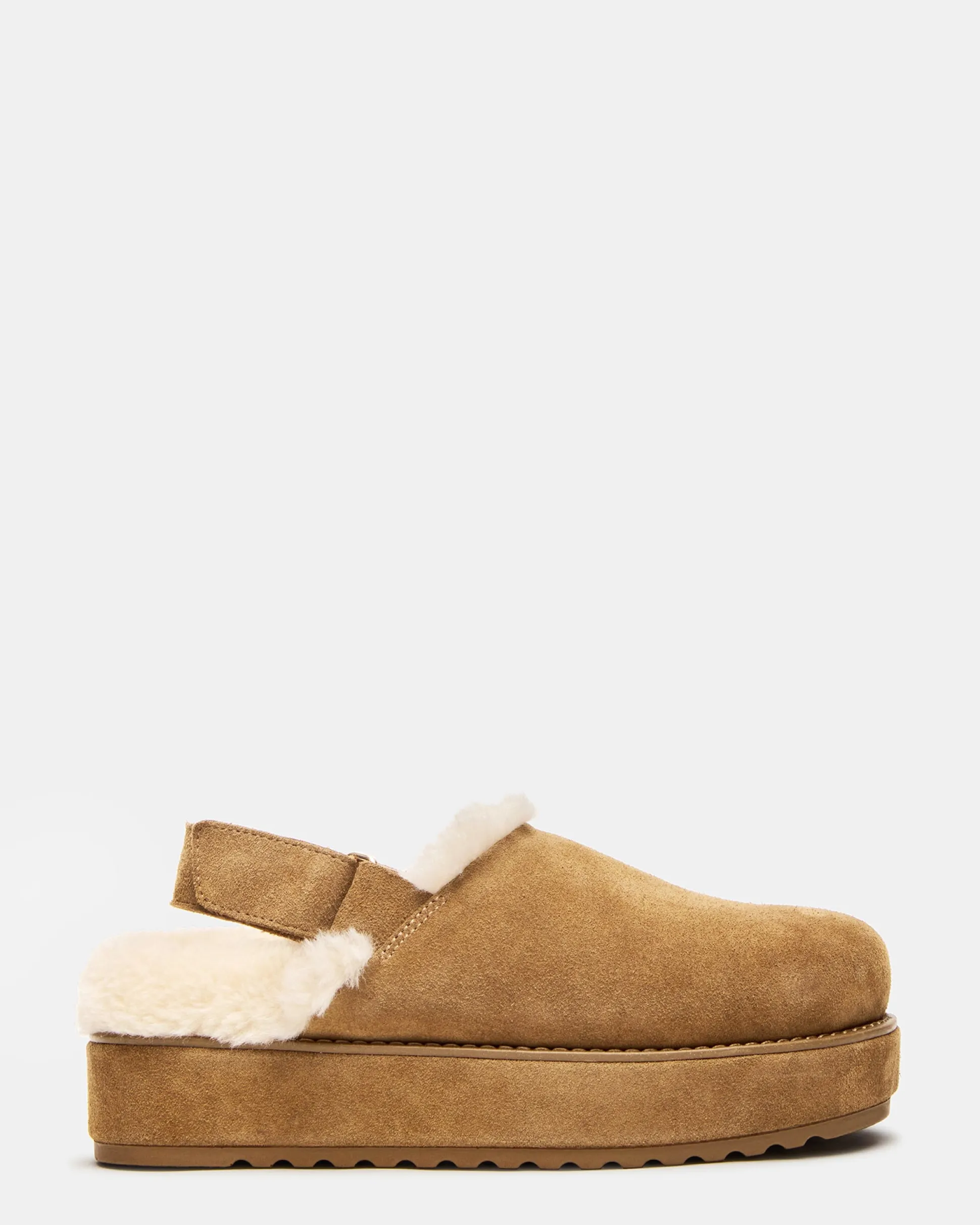 Mellow Faux Fur Cognac Suede