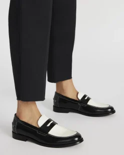 Natan Black/white Leather