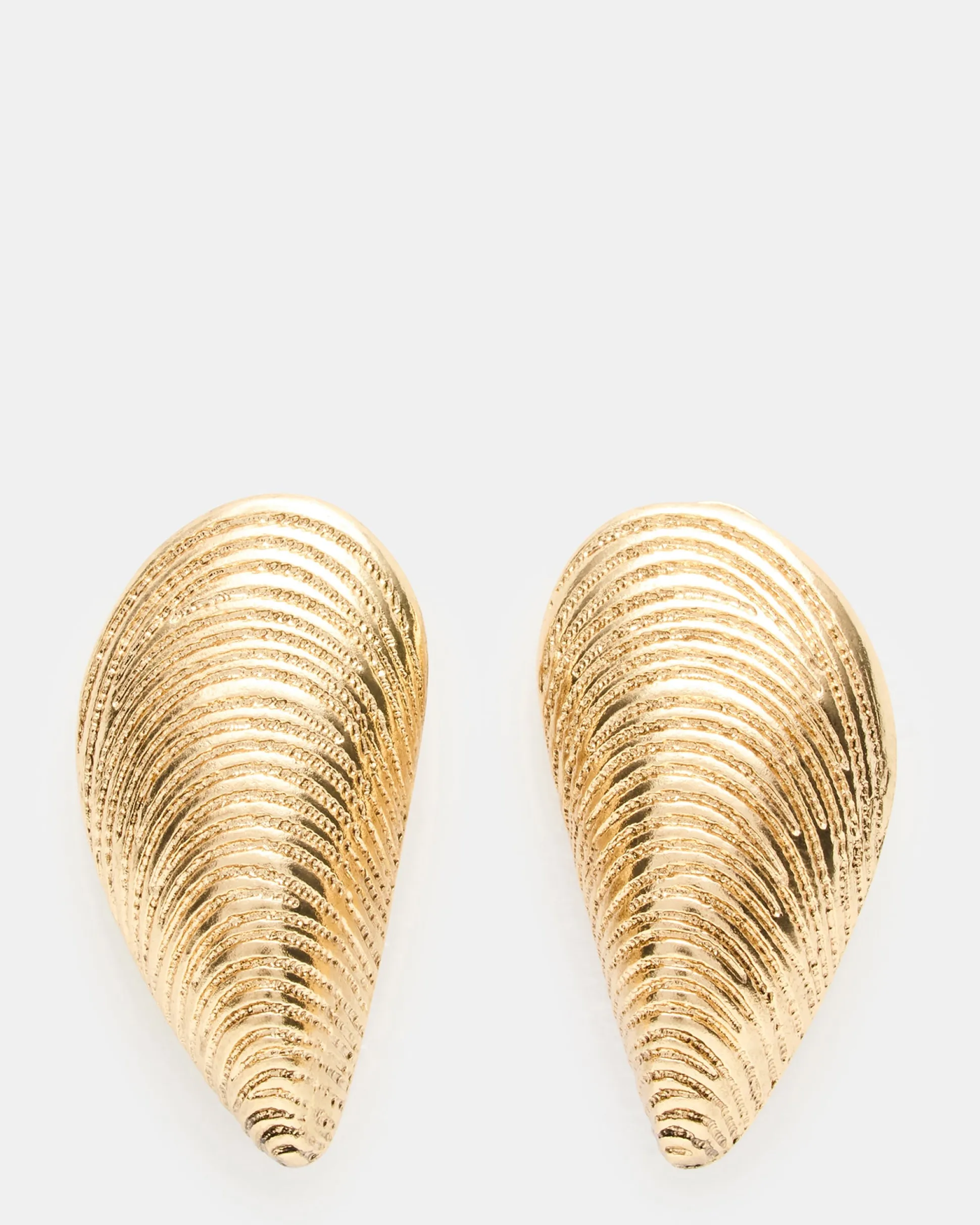 Oyster Shell Earings Gold