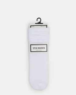 2 Pack Rib Slouch Socks White