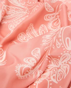 Paisley Satin Scarf Terracotta