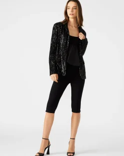 Payton Sequin Blazer Black