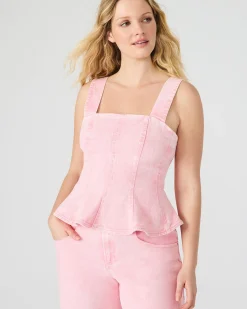 Penelopi Denim Top Pink
