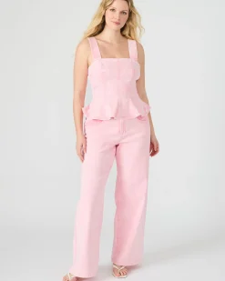 Penelopi Denim Top Pink